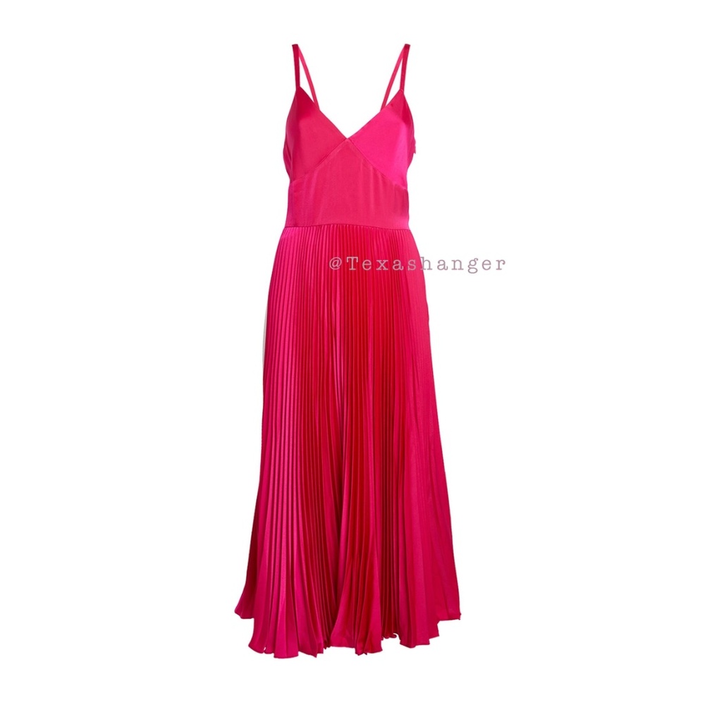 NWT Polo Ralph Lauren Pleated Midi Dress Size 2 Pink - Picture 9 of 15